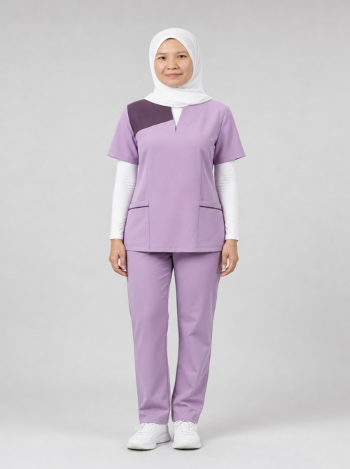 ROSE Uniform Set with Plum Panel